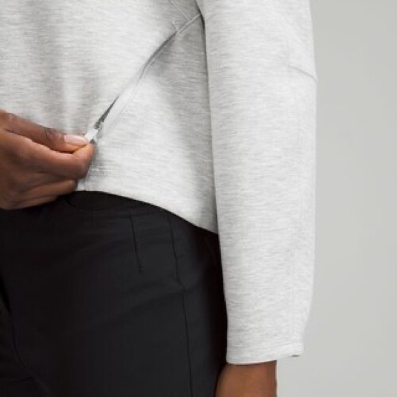 EUC AirWrap Hoodie Embossed Wordmark Size 10 Heather Core Ultra Light gray - Picture 4 of 7